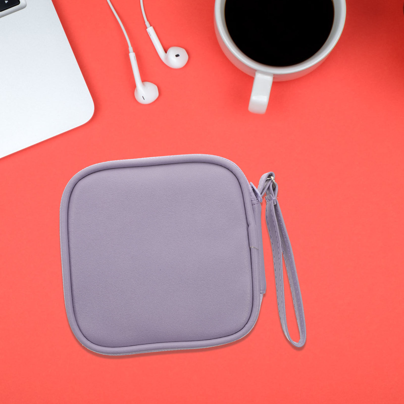 Travel Cable Organizer - Earphone Organizer Bag PU Material Headphone