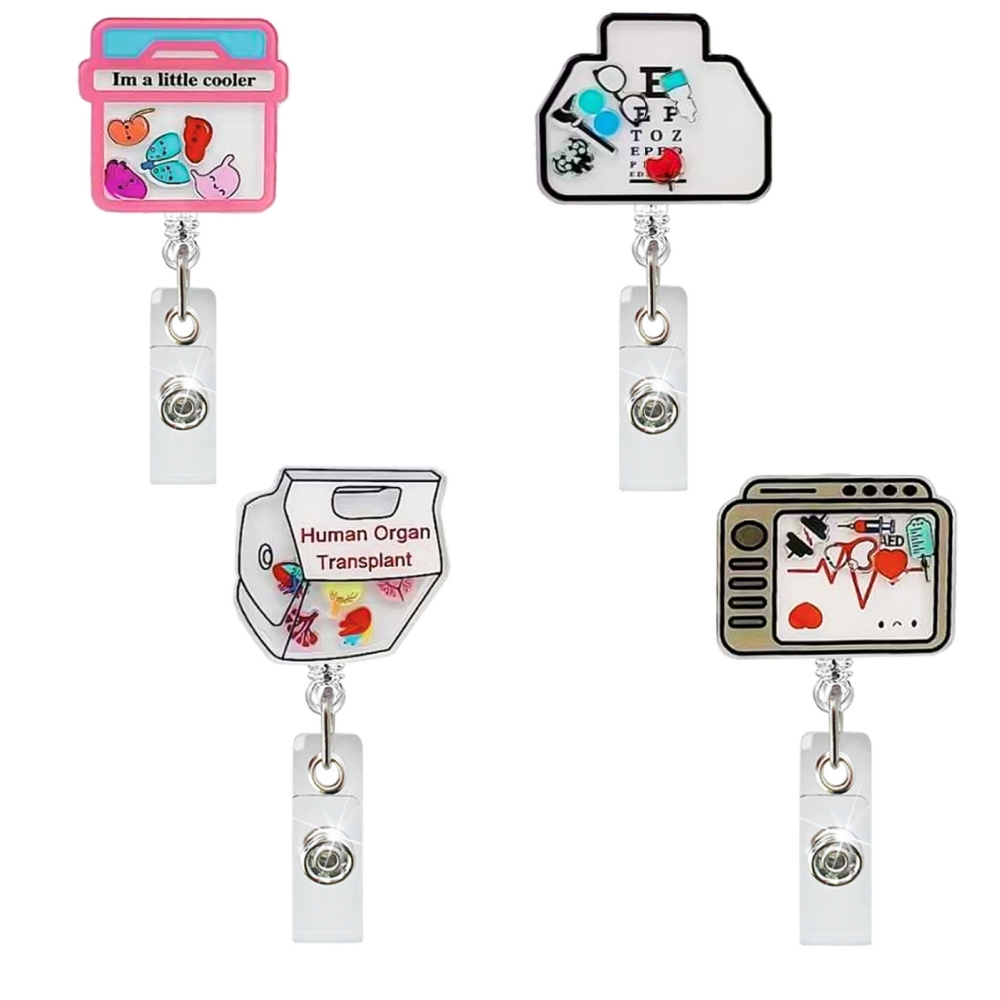 Xray Tech Accessories - Medical Shake-Shake Flowing Acrylic Badge Holder