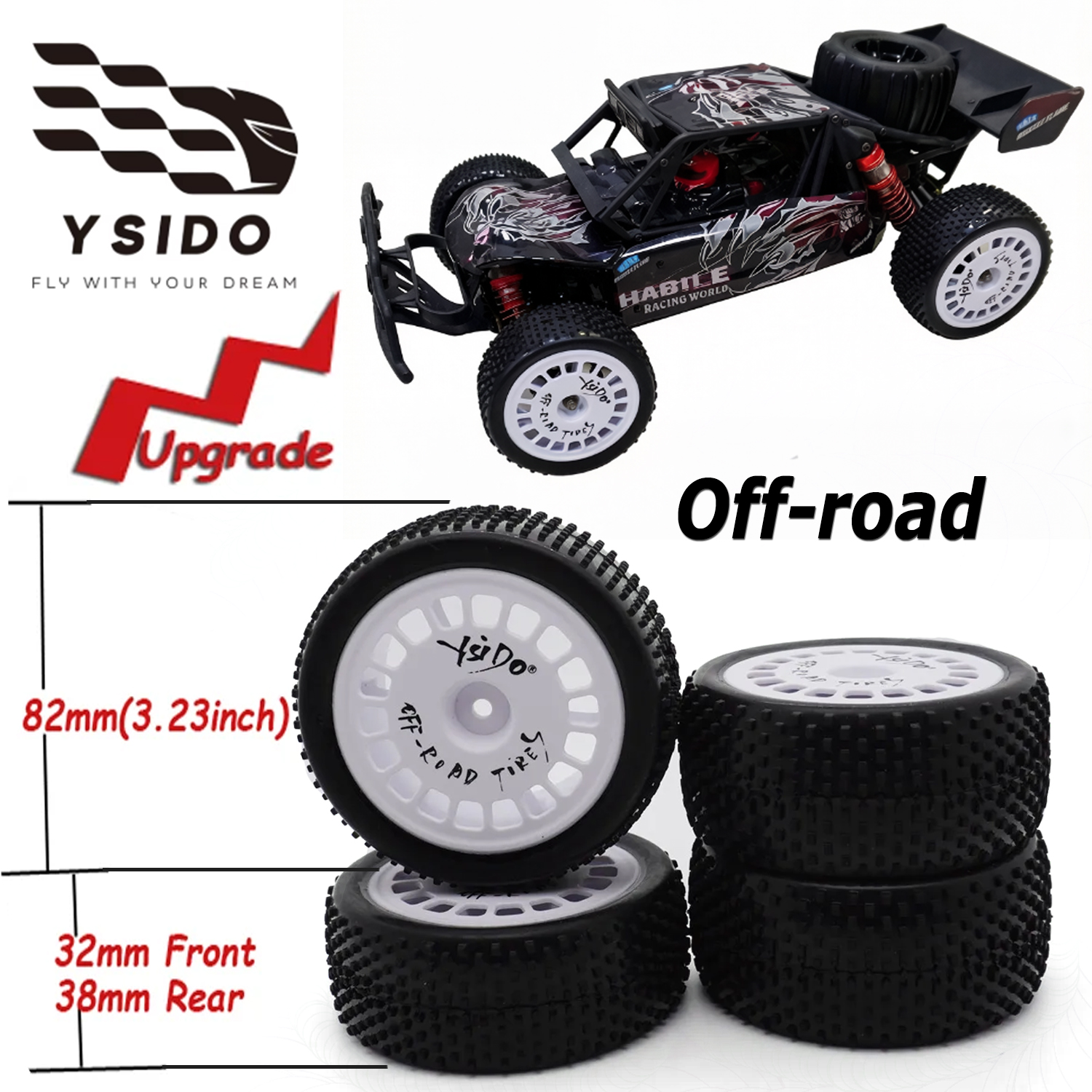 Xray Tech Accessories - YSIDO 82mm 4PCS 1/10 2WD RC