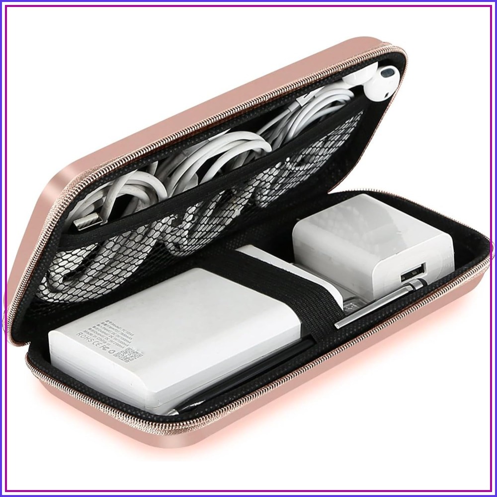Tech Accessories For Travel - Travel Essential Electronics Organizer Pouch Charger