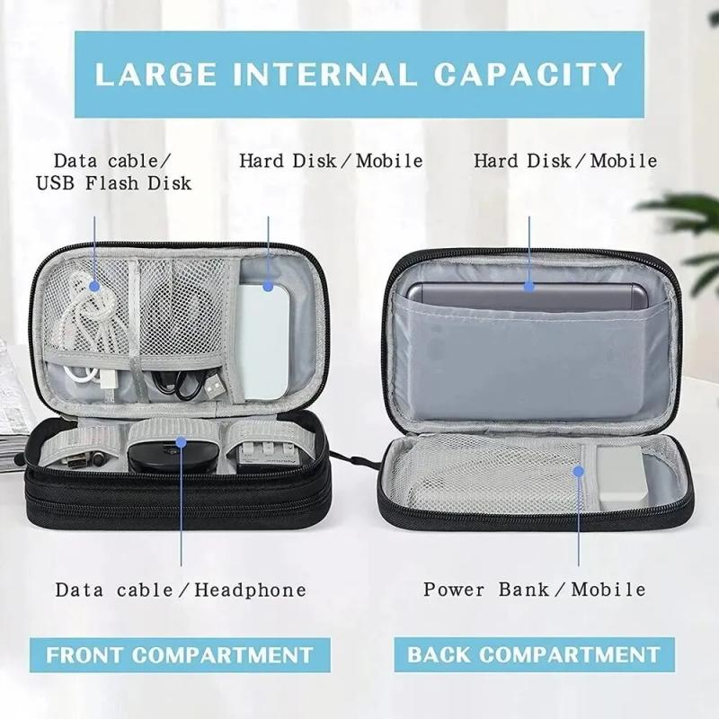 1PCS Grey/Black/Pink/Navy NEW  - огляд і ціна Travel Cable Organizer