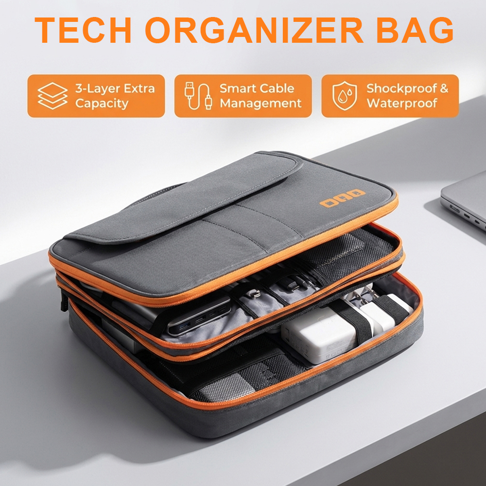 Large Capacity Tech Organizer  - огляд і ціна Tech Accessories For Travel