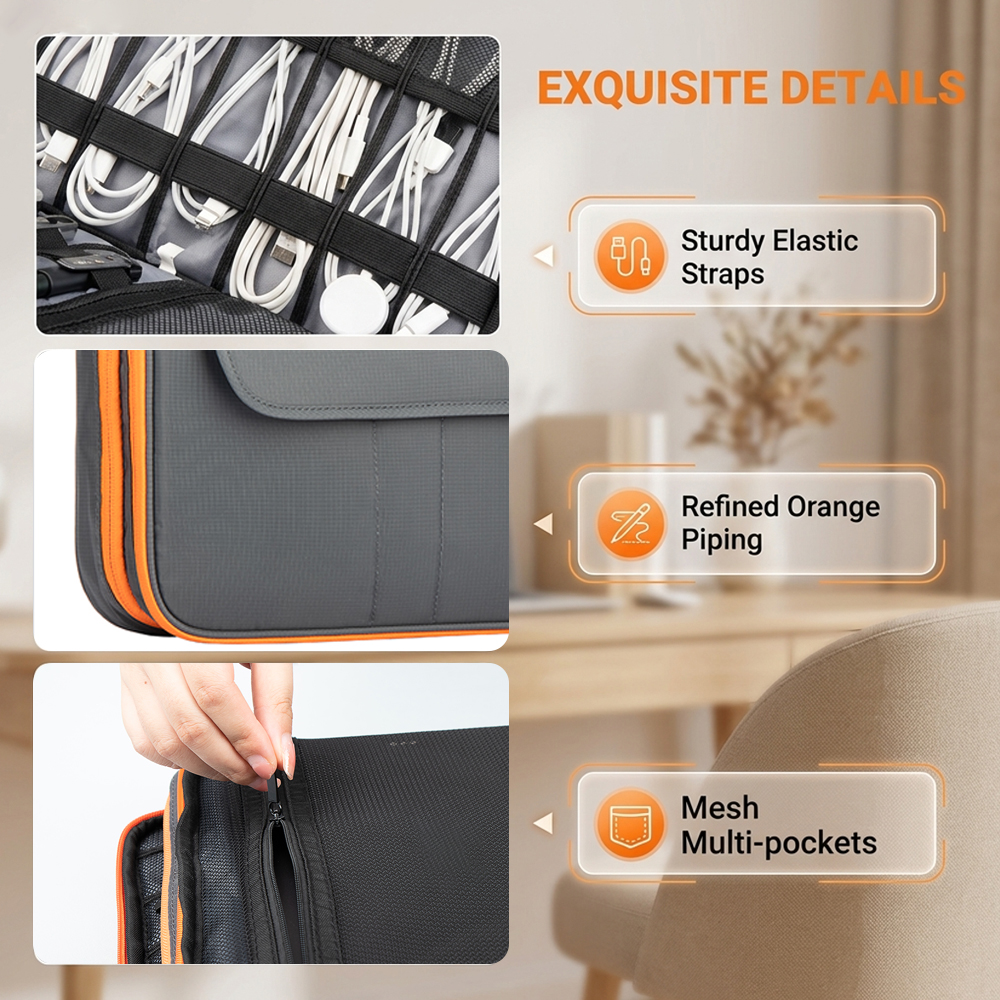 Large Capacity Tech Organizer  - огляд і ціна Tech Accessories For Travel