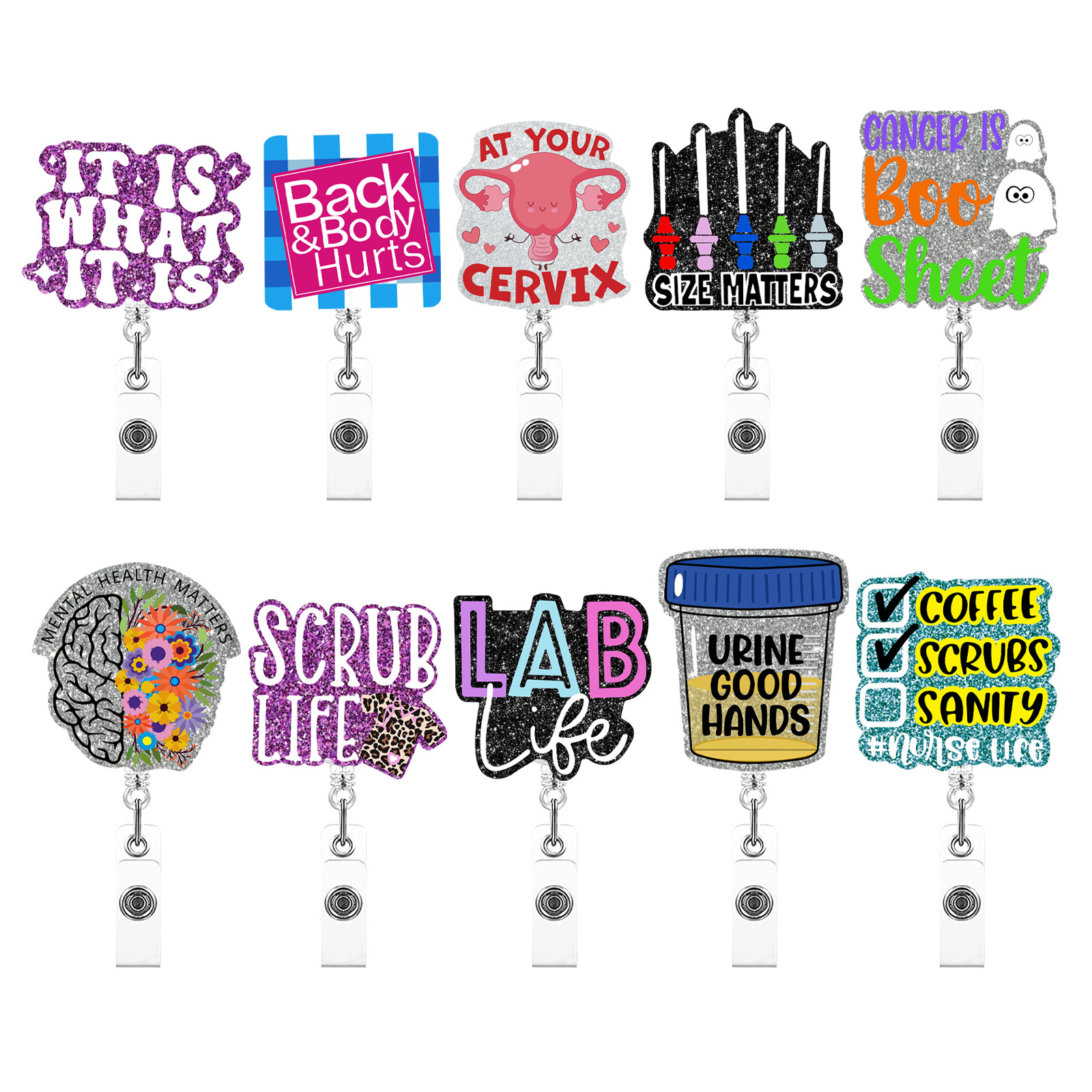 New Glitter Acrylic Nurse Badg - огляд і ціна Xray Tech Accessories